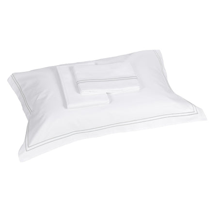 Completo Lenzuoline per Lettino in Percalle di Cotone - Pio Pio Completo Lenzuolino Fazzini Lettino Grigio