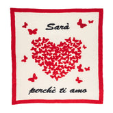 Coperta in Lana Cotta - Love in Butterfly Coperta i nastri di Mirta Singolo