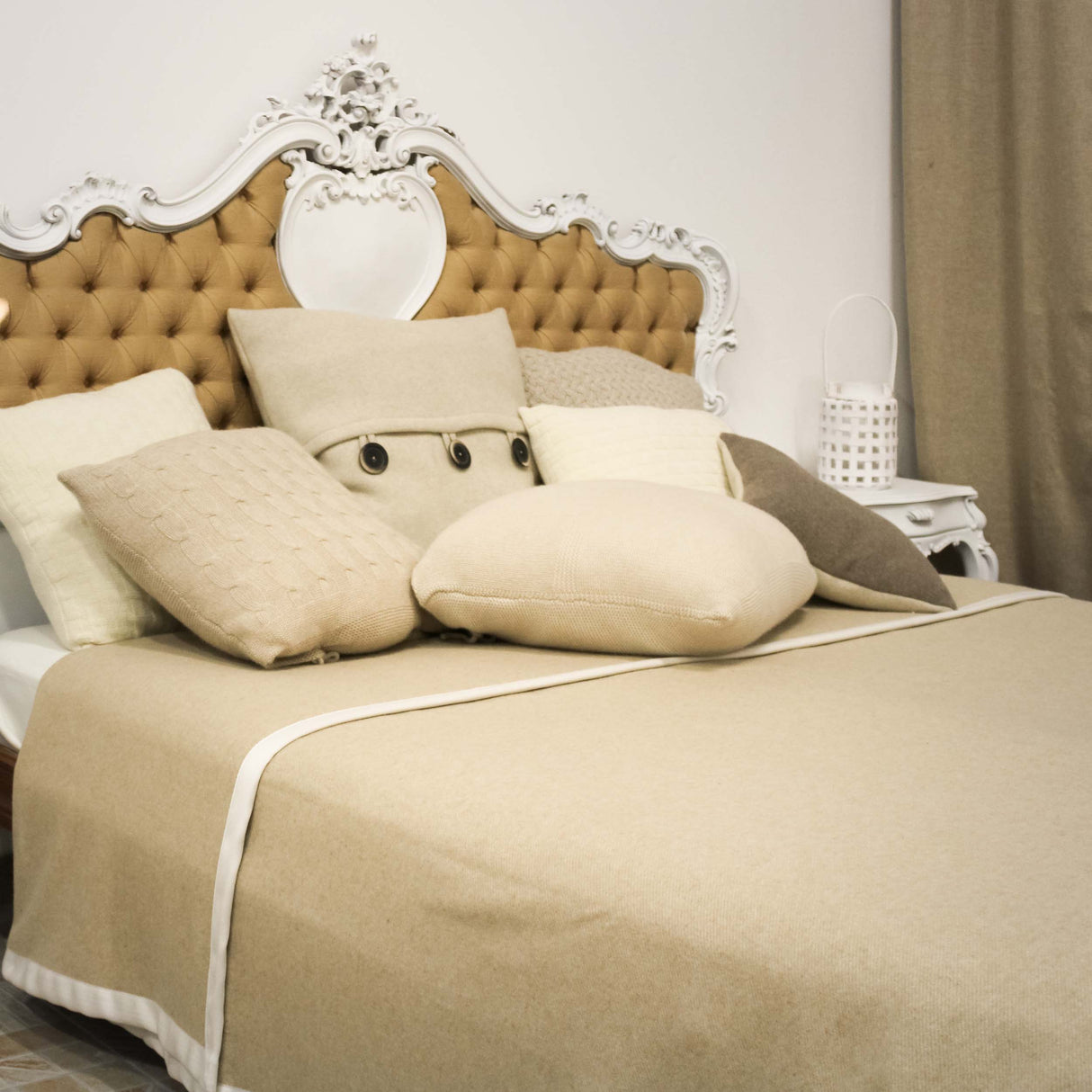 Coperta in Lana e Cashmere in Tinta Unita - Clara Plaid Lisola