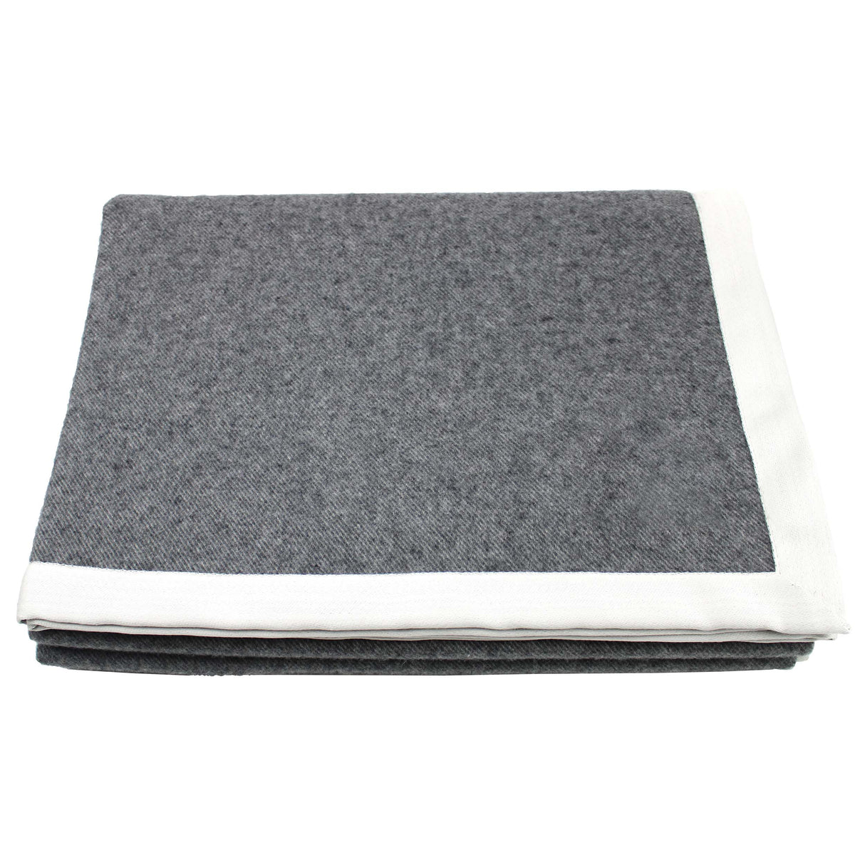 Coperta in Lana e Cashmere in Tinta Unita - Clara Plaid Lisola Matrimoniale Grigio