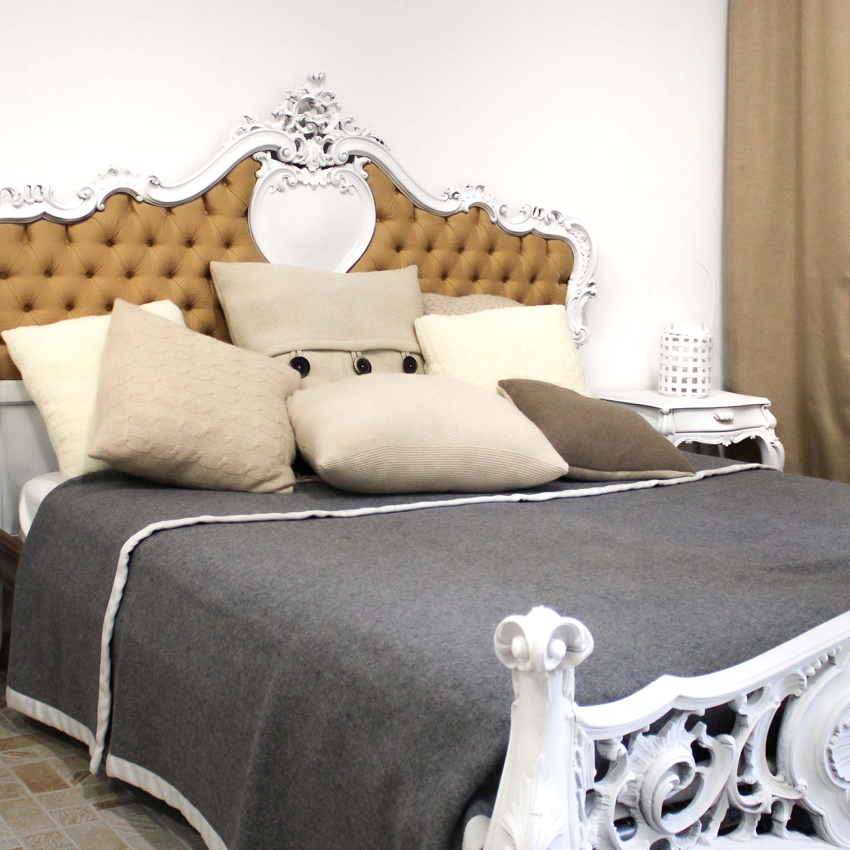 Coperta in Lana e Cashmere in Tinta Unita - Dalila Plaid Lisola