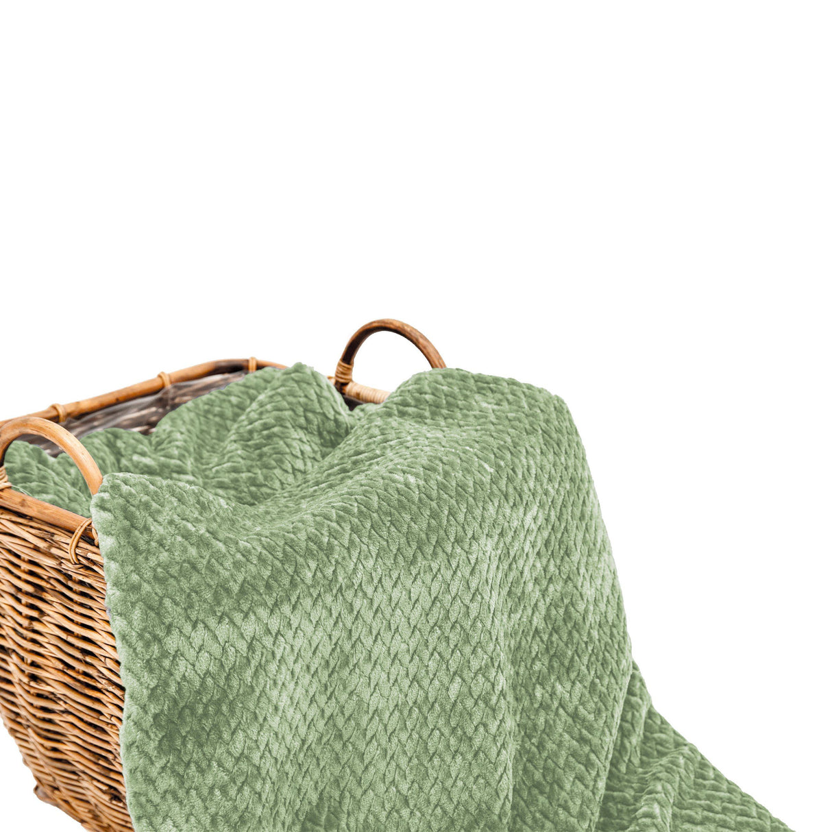 Coperta in Micropile fantasia Jacquard - Flannel Jacquard Coperta Daunex Singola Verde