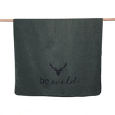 Coperta Invernale in Flanella di Cotone Fantasia Be Wild - Savona Coperta David Fussenegger 150x200cm Verde