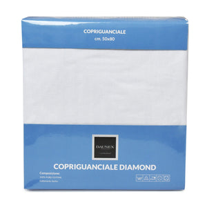 Coppia Copriguanciali Fasciati in Puro Cotone - Diamond Copriguanciali Daunex 
