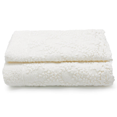 Coppia di Asciugamani in Spugna con Balza in Pizzo - Alessia Coppia di spugna Lisola Panna