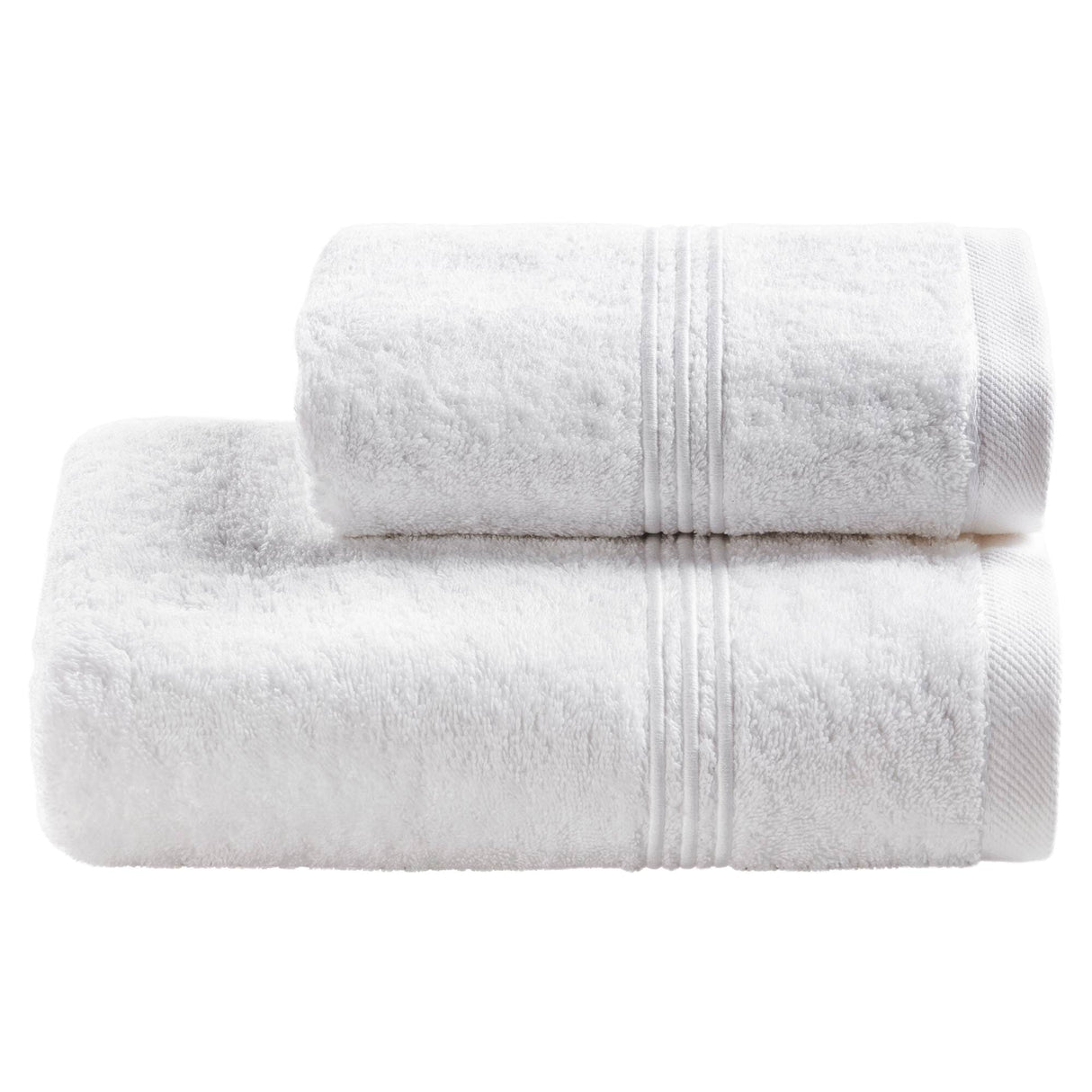 Coppia di Asciugamani in Spugna di Cotone con Bacchette - Daytona Coppia di spugna Lisola Bianco