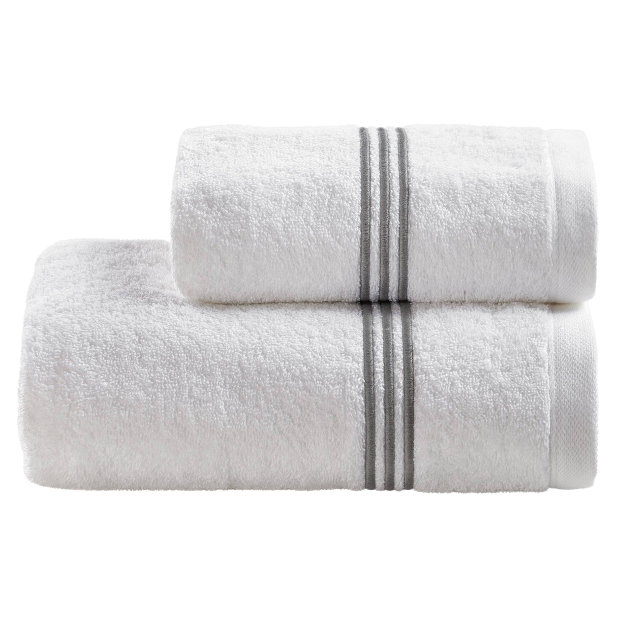 Coppia di Asciugamani in Spugna di Cotone con Bacchette - Daytona Coppia di spugna Lisola Grigio