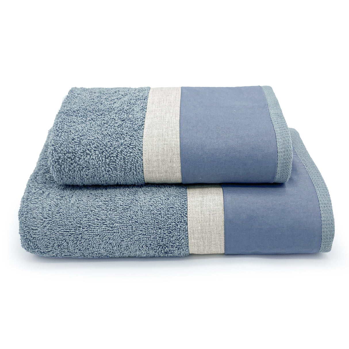 Coppia di Asciugamani in Spugna di Cotone - Gea Coppia di spugna Lisola Avio