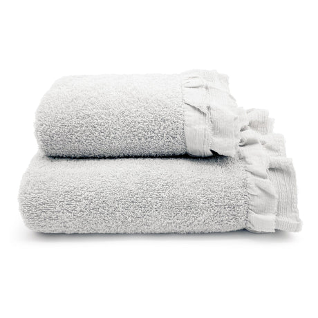 Coppia di Asciugamani in Spugna di Cotone - Voile Coppia di spugna Lisola Grigio