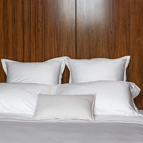 Coppia di Federe in Raso di Cotone con Macramè Smerlato - Castello Federa Fazzini Atelier