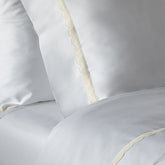 Coppia di Federe in Raso di Cotone con Macramè Smerlato - Castello Federa Fazzini Atelier