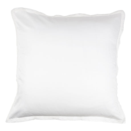 Coppia di Federe in Raso di Cotone con Macramè Smerlato - Castello Federa Fazzini Atelier Bianco