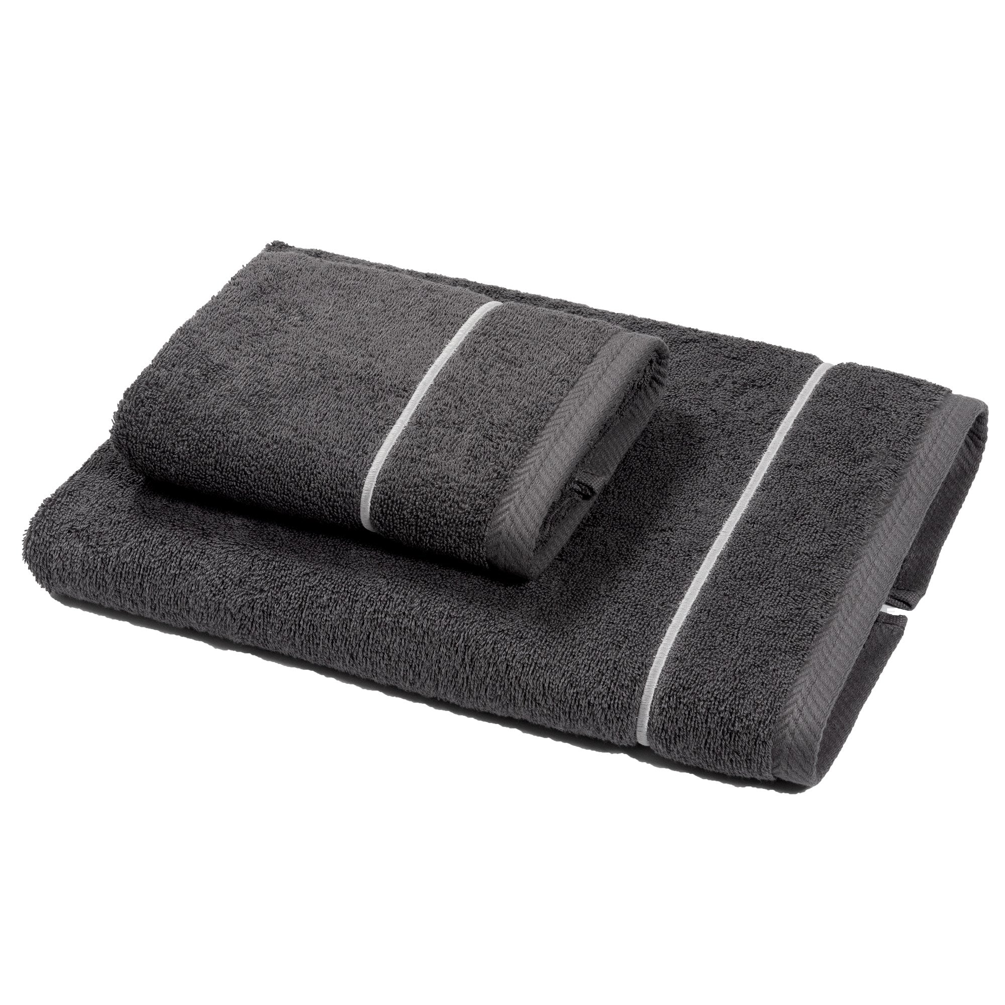 Coppia di Spugna con ricamo bacchetta - Atollo Coppia di spugna Dea Antracite