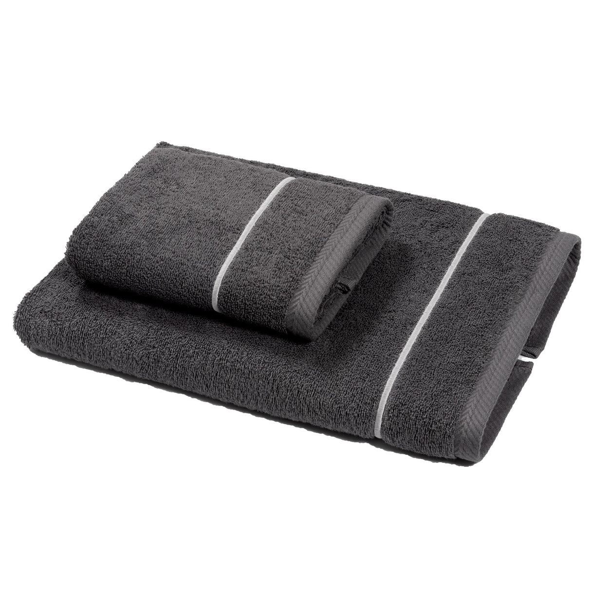 Coppia di Spugna con ricamo bacchetta - Atollo Coppia di spugna Dea Antracite