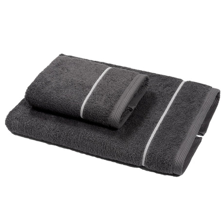 Coppia di Spugna con ricamo bacchetta - Atollo Coppia di spugna Dea Antracite