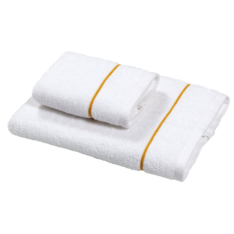 Coppia di Spugna con ricamo bacchetta - Atollo Coppia di spugna Dea Bianco/Giallo