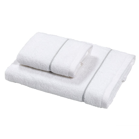 Coppia di Spugna con ricamo bacchetta - Atollo Coppia di spugna Dea Bianco/Grigio