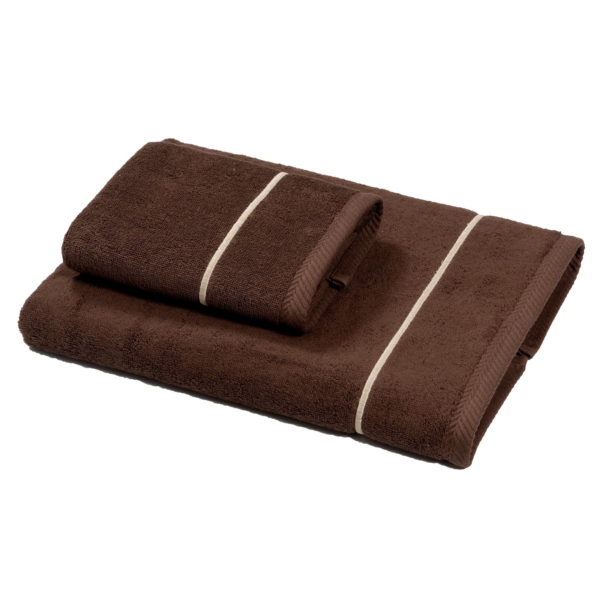 Coppia di Spugna con ricamo bacchetta - Atollo Coppia di spugna Dea Mogano