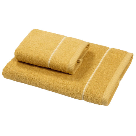 Coppia di Spugna con ricamo bacchetta - Atollo Coppia di spugna Dea Senape