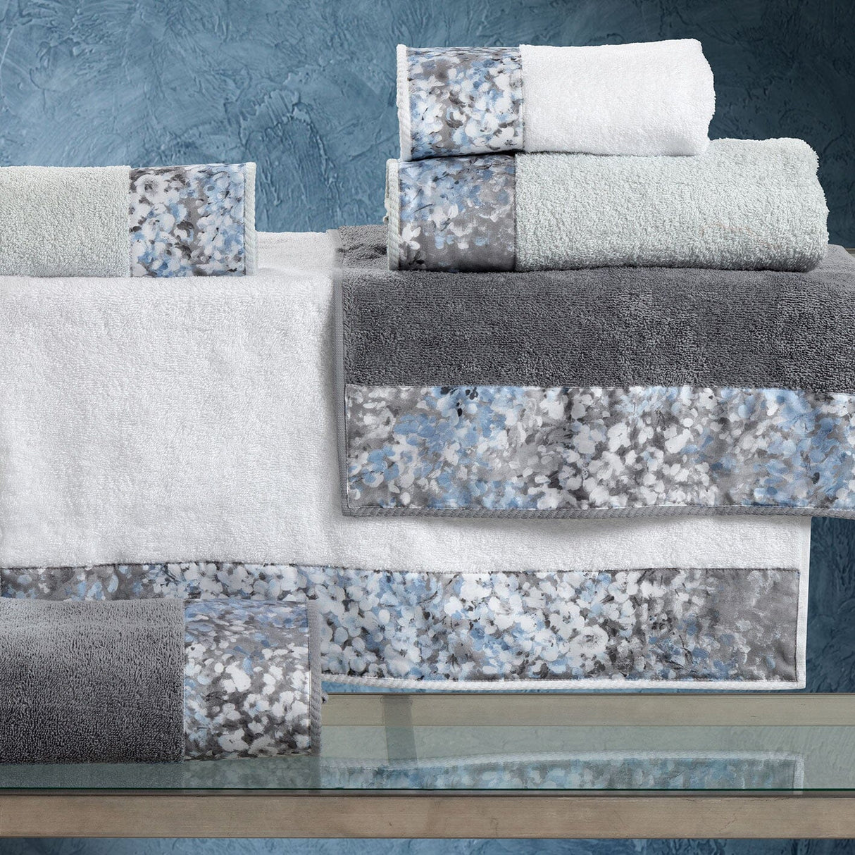 Coppia di Spugna con Balza in Raso - Glicine Coppia di spugna Dea