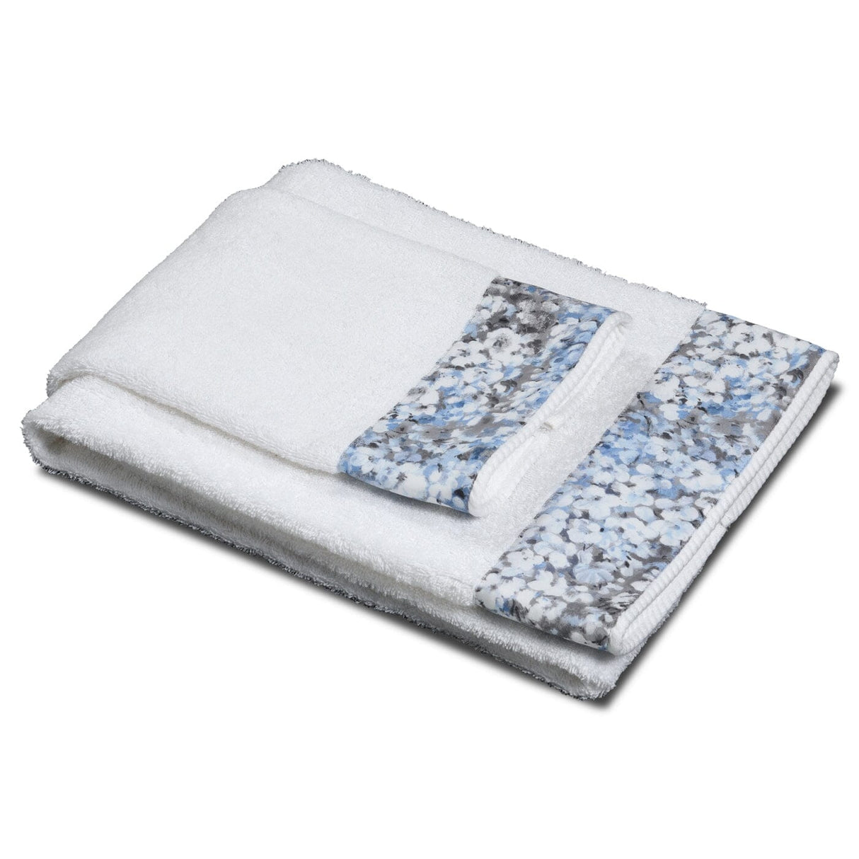 Coppia di Spugna con Balza in Raso - Glicine Coppia di spugna Dea Bianco