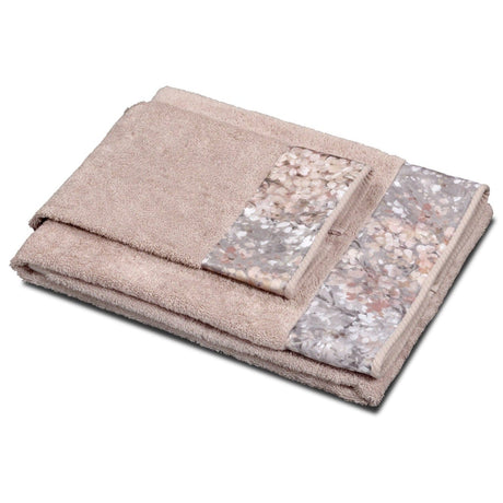 Coppia di Spugna con Balza in Raso - Glicine Coppia di spugna Dea Rosa Cipria