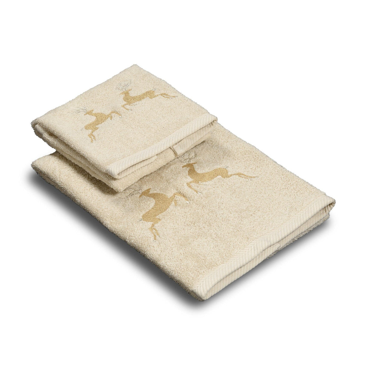 Coppia di Spugna Ricamata - Merano Coppia di spugna Dea Beige