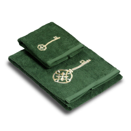 Coppia di Spugna Ricamata - Scrigno Coppia di spugna Dea Smeraldo