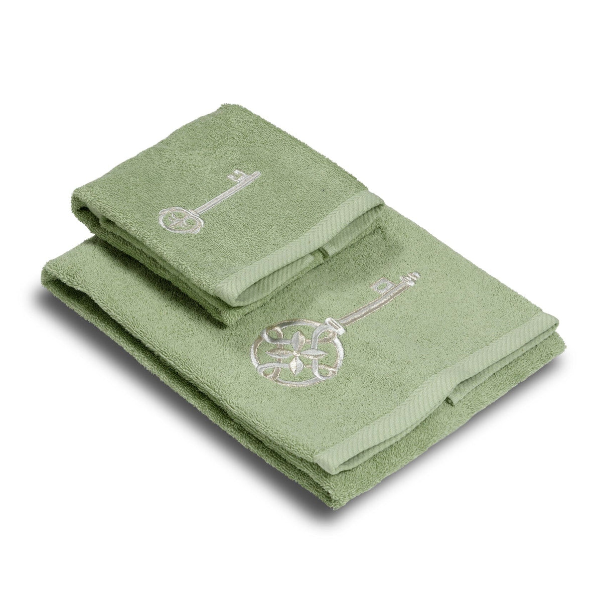 Coppia di Spugna Ricamata - Scrigno Coppia di spugna Dea Verde