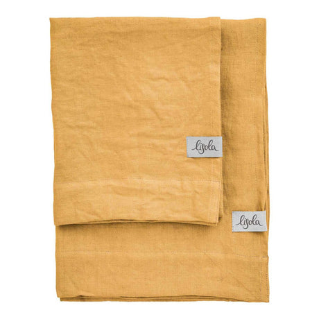 Coppia in Panamà di puro Lino - Panamà Coppia di spugna Lisola Giallo (Senape)