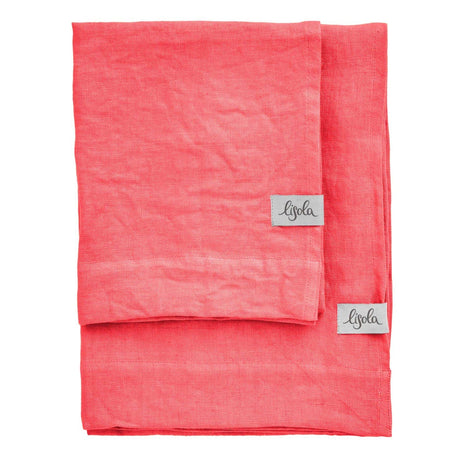 Coppia in Panamà di puro Lino - Panamà Coppia di spugna Lisola Rosso (Begonia)