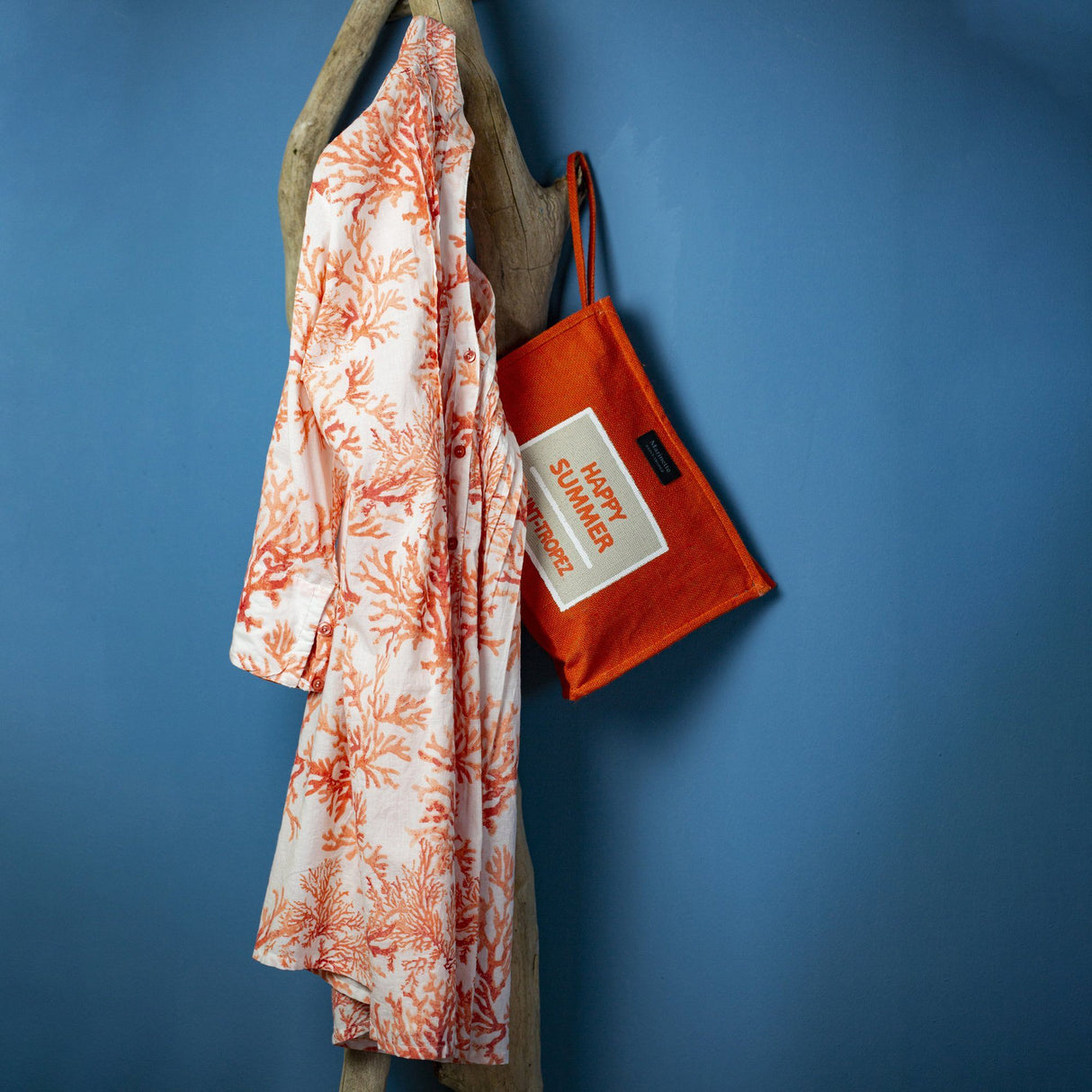 Copricostume in Cotone e Lino Fantasia Corallina - Phocea Copricostume Marinette Saint-Tropez