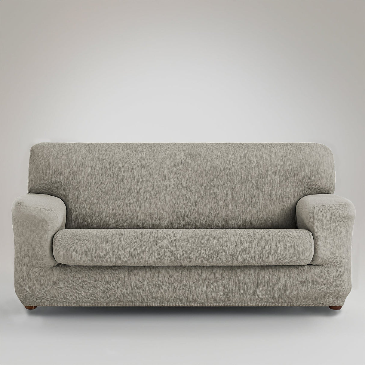 Copricuscino per Divano in Tessuto Jacquard - Teide Copricuscino Berlmarti Copripoltrona Grigio Chiaro