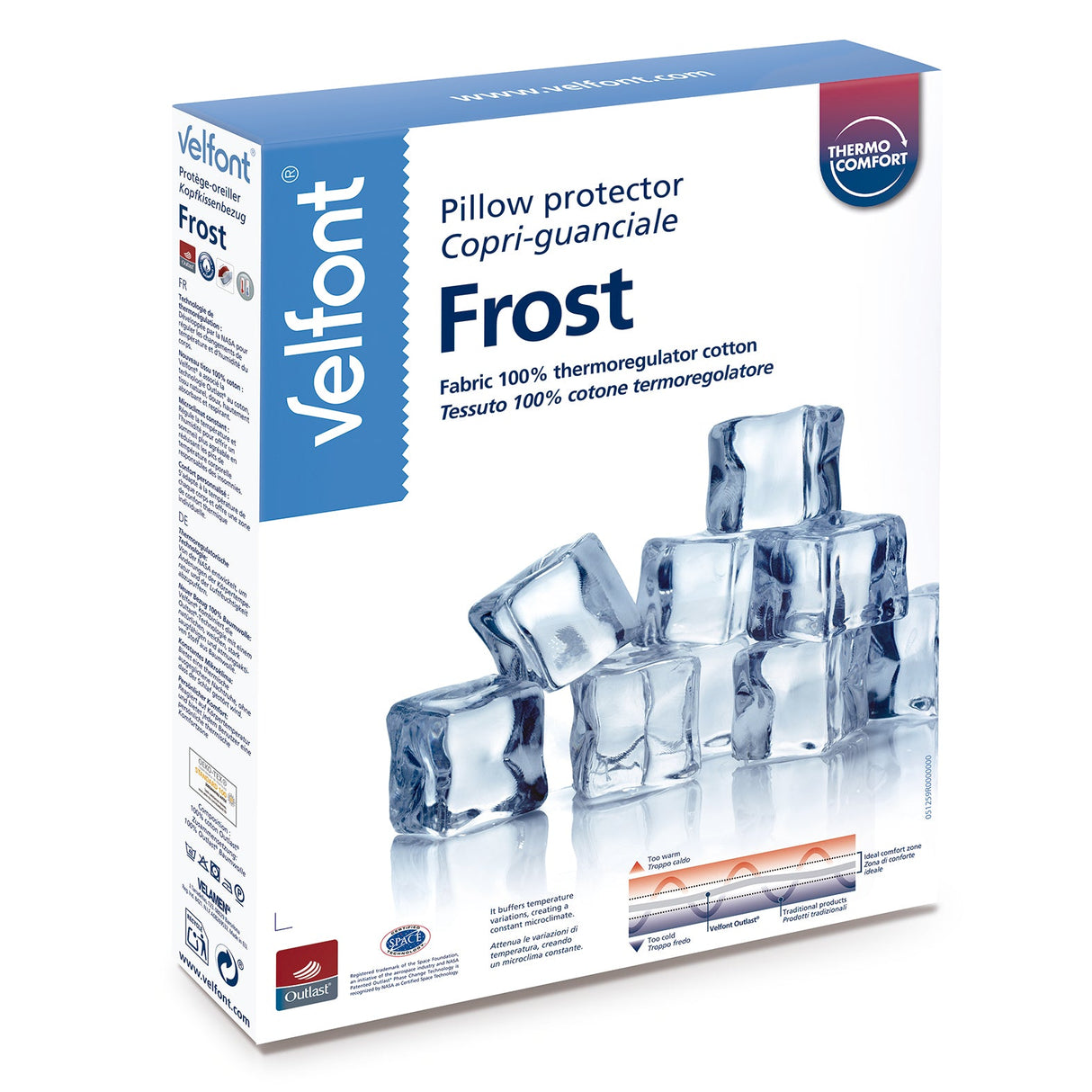 Copriguanciale in Cotone Termoregolatore - Frost Copriguanciali Velfont