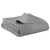 Copriletto a Nido D'Ape StoneWashed in Cotone Tinta Unita - Maia Copriletto Vivaraise Singolo Schiuma