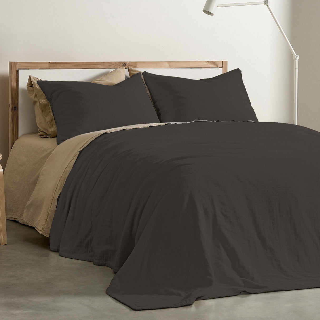 Copriletto in Ciniglia di Cotone Tinta Unita - Baarn Copriletto Lisola Matrimoniale Tempesta