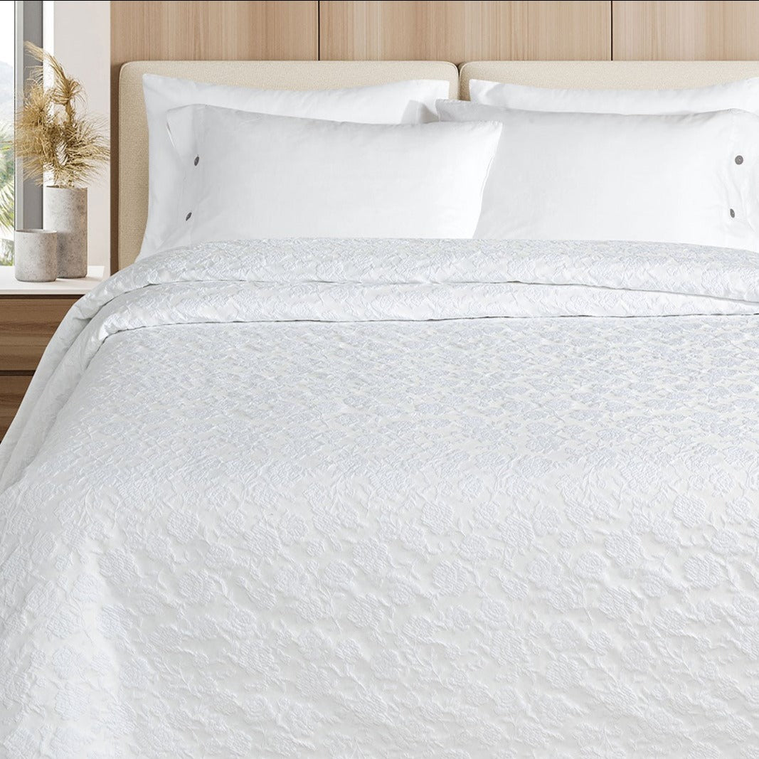 Copriletto in Cotone fantasia - Romance Copriletto Daunex Matrimoniale Bianco