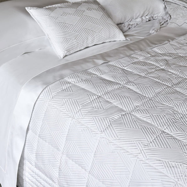 Copriletto in Tessuto Jacquard Tinto in Filo - Triennale Copriletto Fazzini Atelier