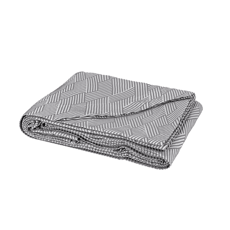 Copriletto in Tessuto Jacquard Tinto in Filo - Triennale Copriletto Fazzini Atelier Matrimoniale Grigio