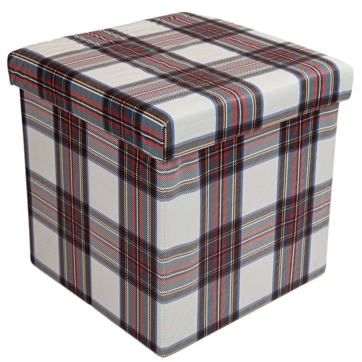 Cubo Contenitore in Pvc Stampato - Tartan Cubo Contenitore Daunex Naturale