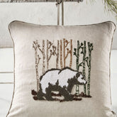 Cuscino Arredo in Lino Ricamato - Bear 