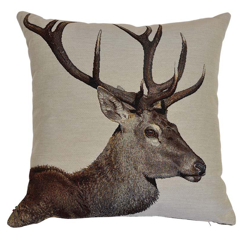 Cuscino in Cotone con Fantasia Stampata - Natural Stag Cuscino Daunex