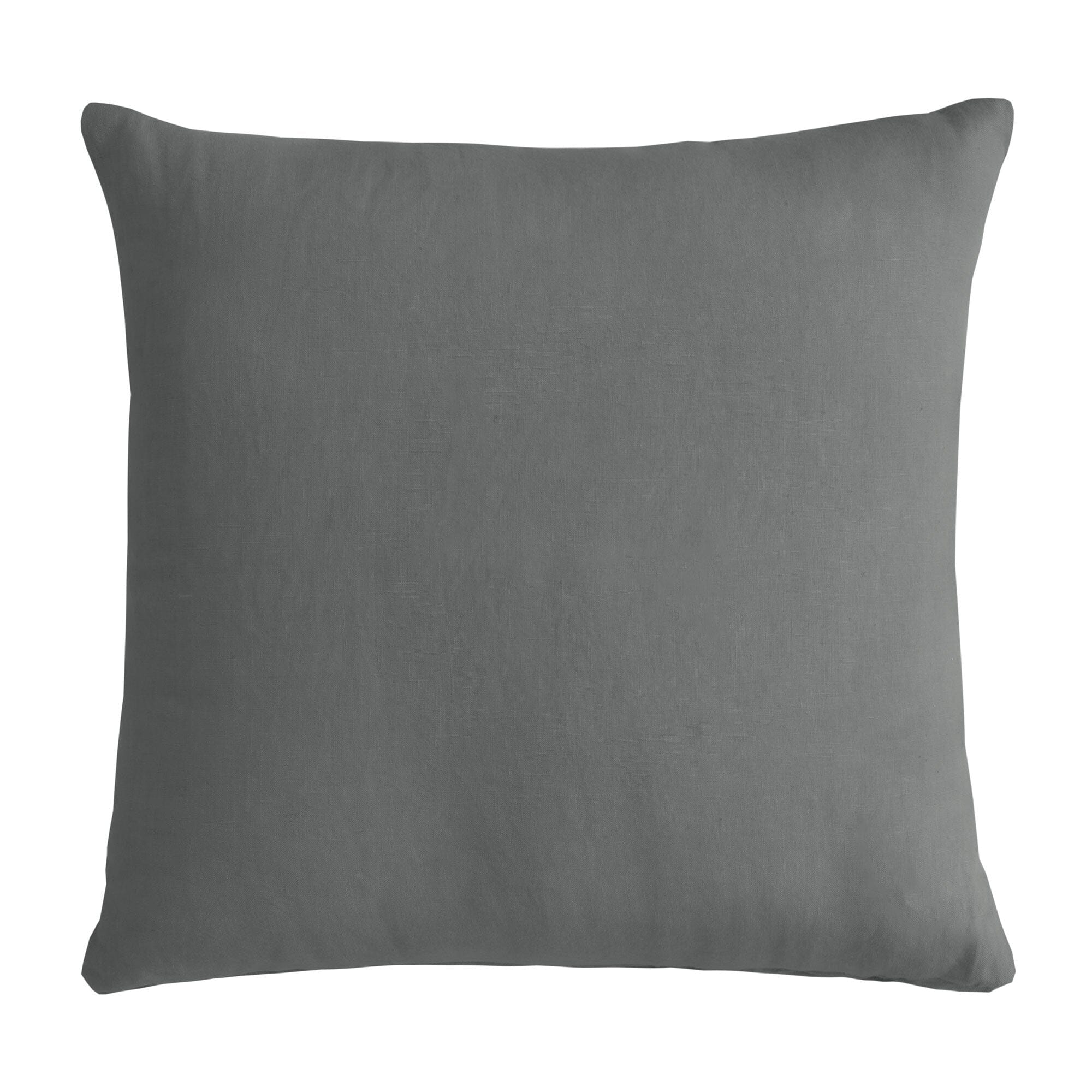 Cuscino in Puro Cotone Stonewashed Tinta Unita - Senna Cuscini Arredo Lisola Stone Grisaglia