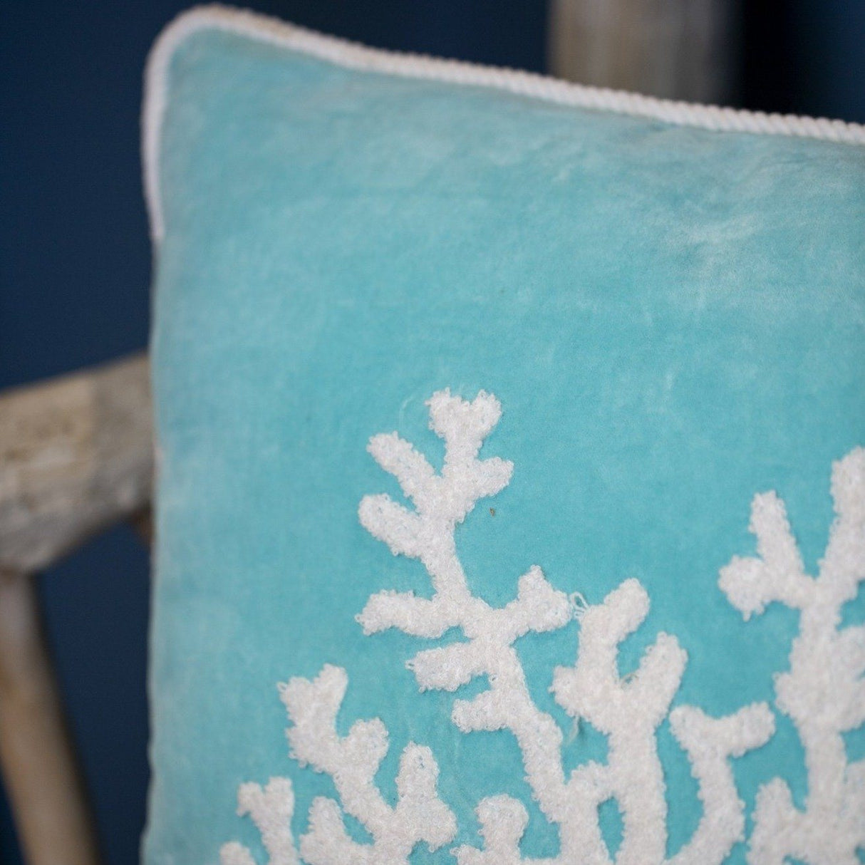 Cuscino in Velluto Fantasia Corallo - Malte Cuscini Arredo Marinette Saint-Tropez