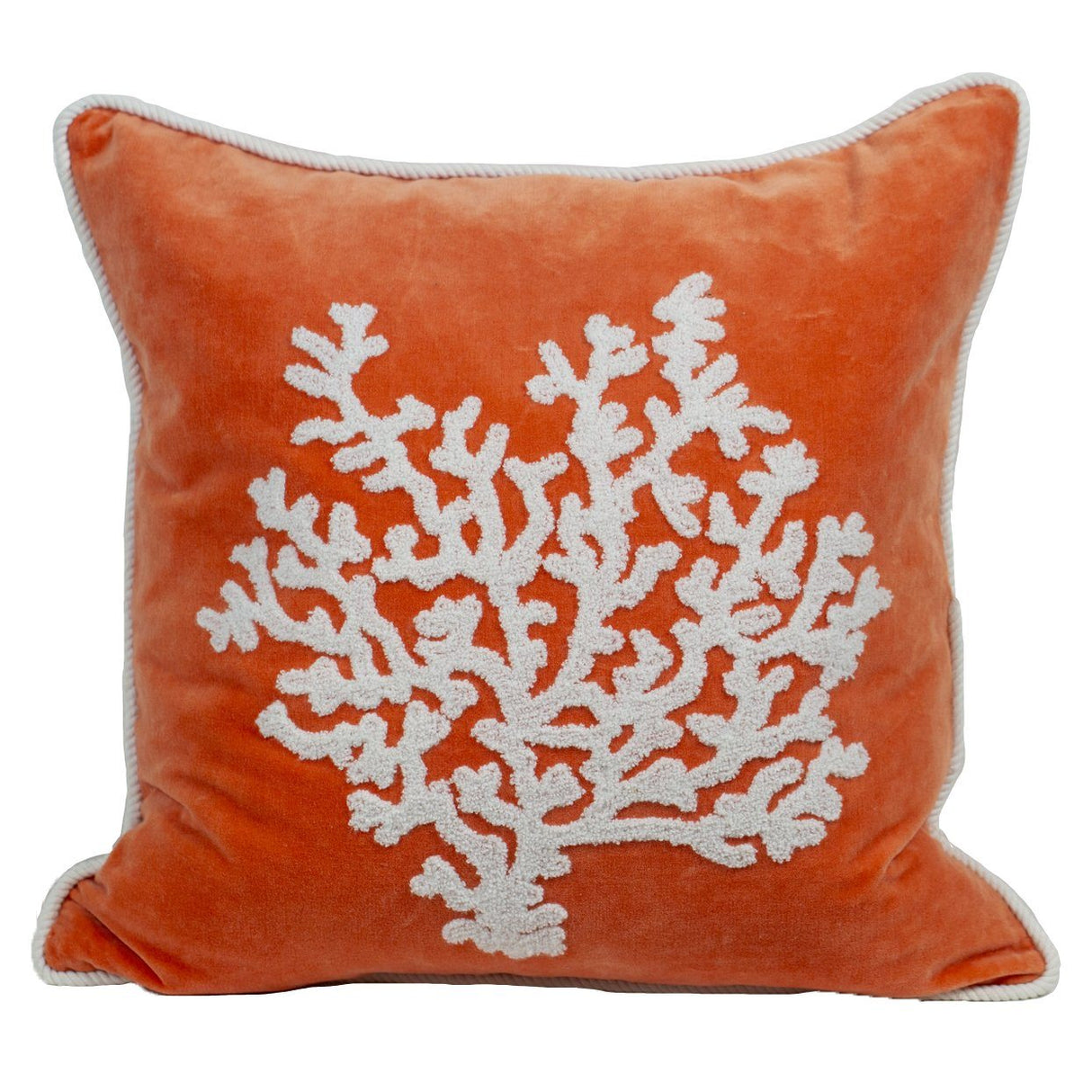 Cuscino in Puro Cotone Fantasia Corallo - Malte Cuscini Arredo Marinette Saint-Tropez