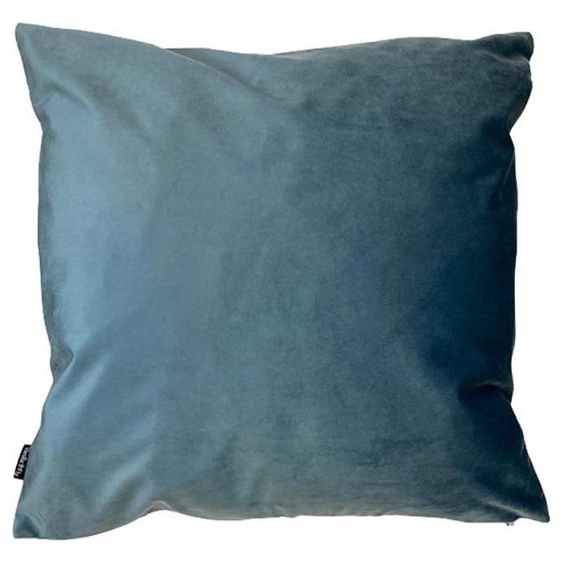 Cuscino in Velluto Tinta Unita - Mat Cuscini Arredo Vanilla Fly 50x50CM Blu Mare