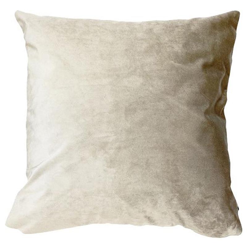 Cuscino in Velluto Tinta Unita - Mat Cuscini Arredo Vanilla Fly 50x50CM Crema