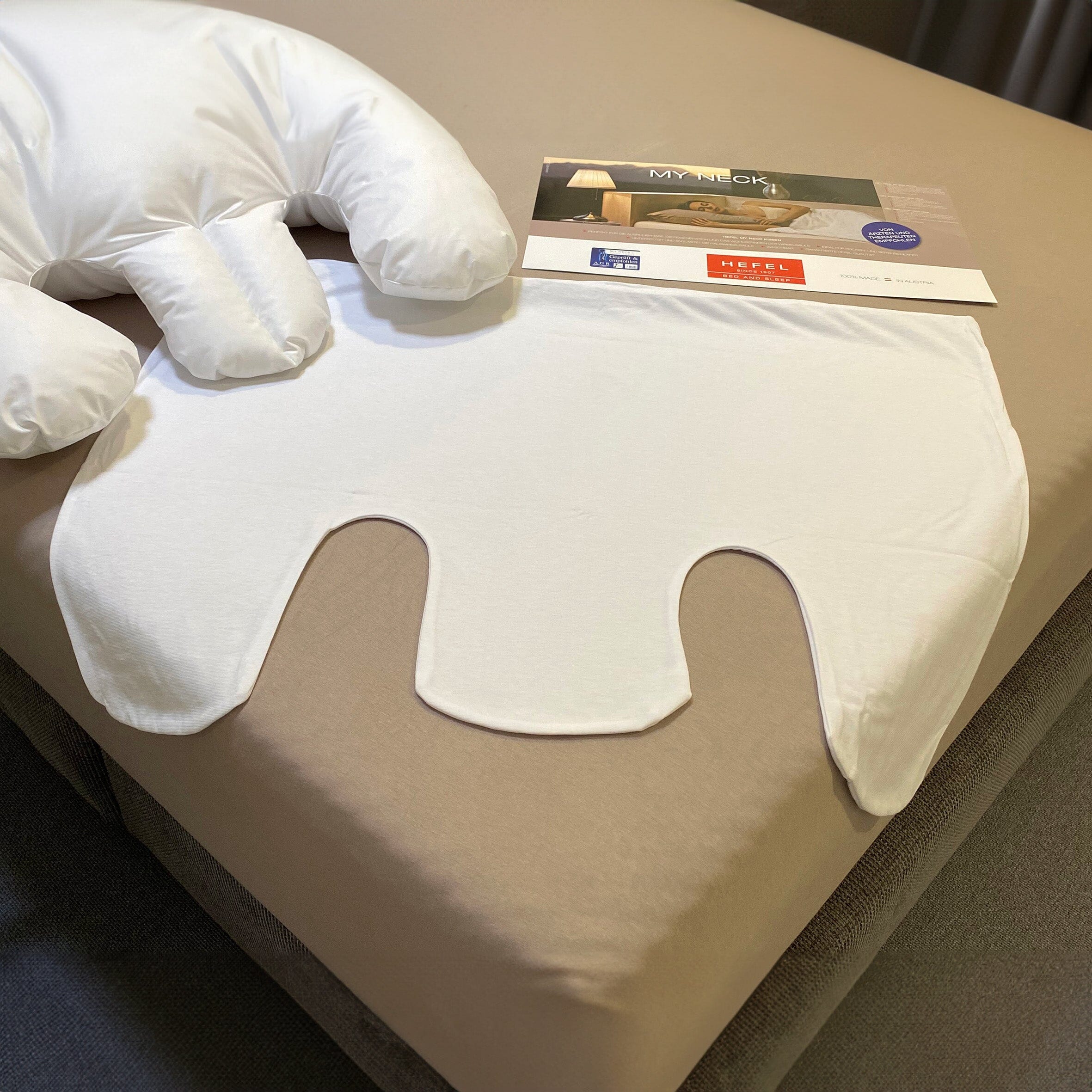 Cuscino per Supporto Cervicale in Puro Cotone - My Neck Guanciale Hefel Federa Aggiuntiva