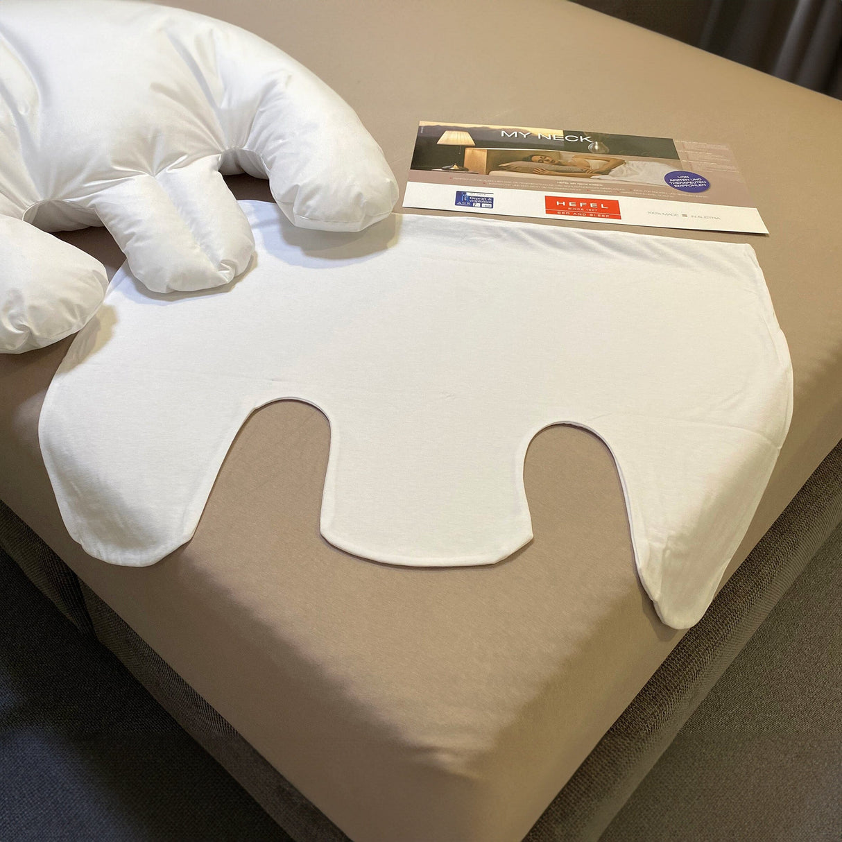 Cuscino per Supporto Cervicale in Puro Cotone - My Neck Guanciale Hefel Federa Aggiuntiva