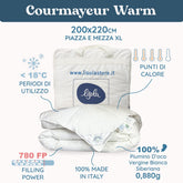 Daunex Courmayeur Piumino Siberiano Warm Piumino d'oca Daunex 200 x 220 (Piazza e Mezza Extra Lungo)